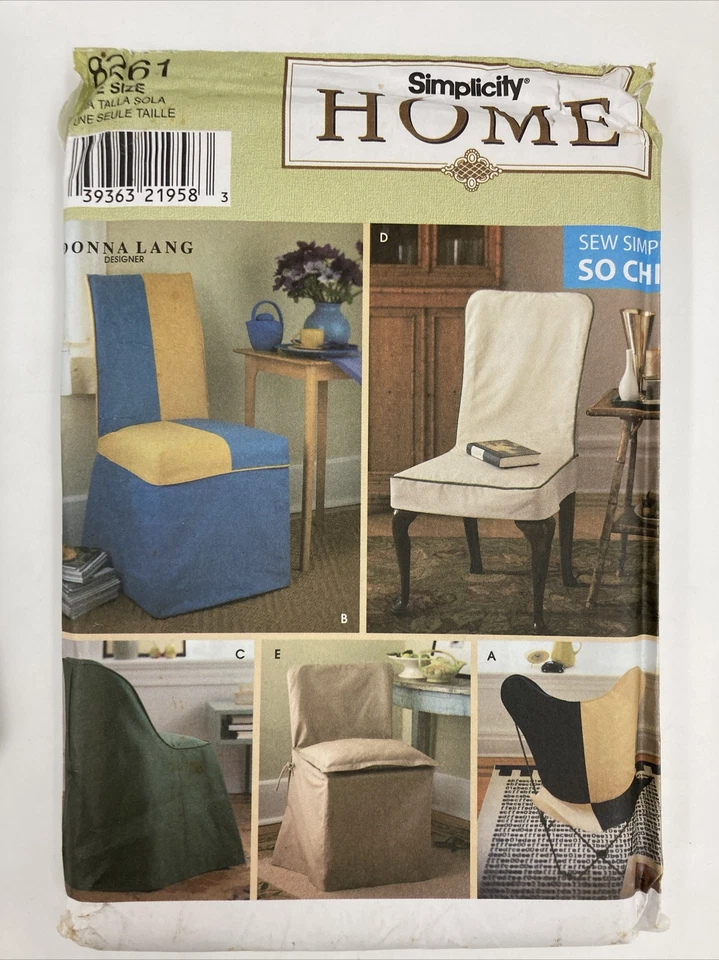 Furniture Cover Patterns Lot Of 2 Uncut Chair Couch Ottoman C13p - Image 2 of 4