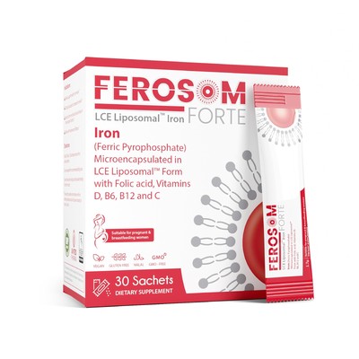 Ferosom Forte LCE Liposomal Iron   Supplement Powder Gentle on the Stomach   ...