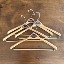 Vintage Wooden Hangers - Spauldings Oak Park Illinois Chicago - Set of 4