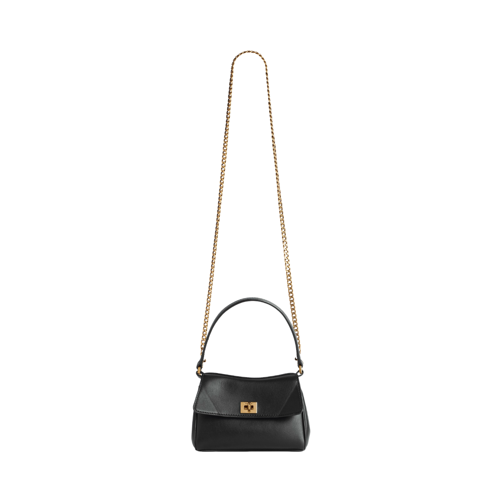 BALENCIAGA Rodeo Nano $1450 Black Smooth Calfskin Shoulder Bag New/Authentic