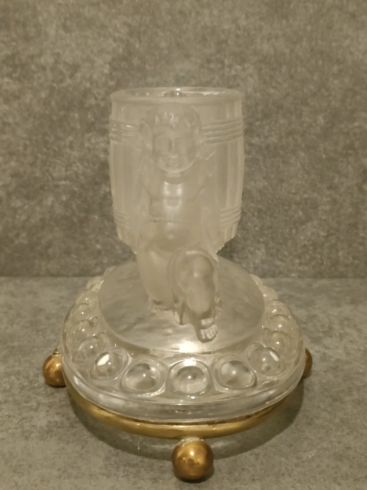 Pyrogène Porte Allumettes Cristal de Baccarat XIXème - Photo 2/4