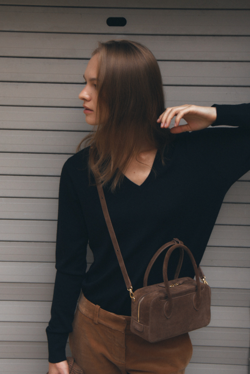 【DEMERIEL】ボウリングバッグ Bowling Bag Medium Chestnut Demeriel Bowling Bag Medium Chestnut / Brand New, Authentic