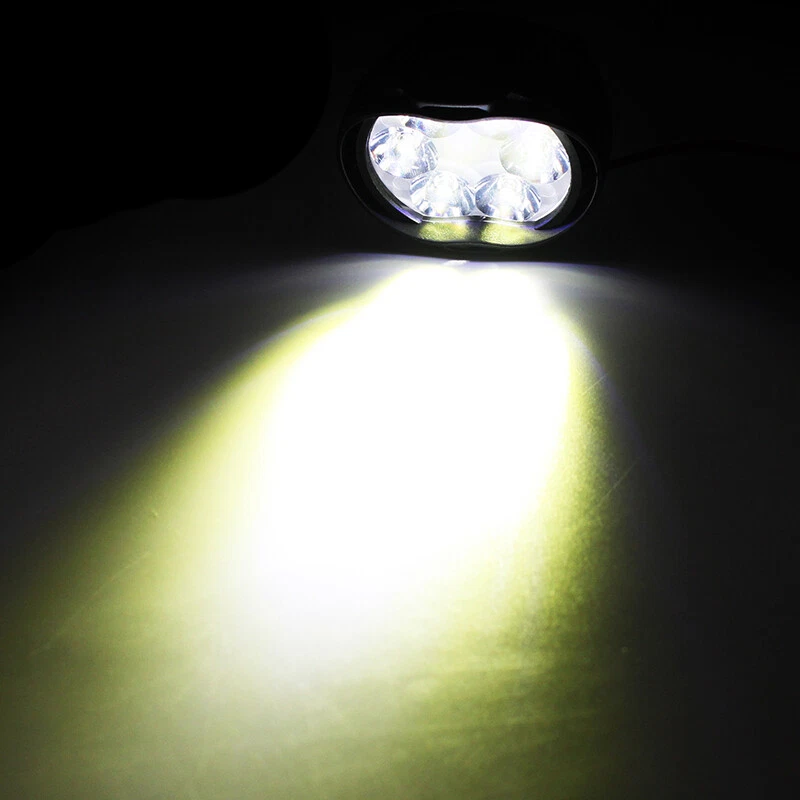 12V 2×LED Spot Light Headlight Fog Driving Lamp w/Switch for Motorcycle ATV Cars — 第 4/4 张图片