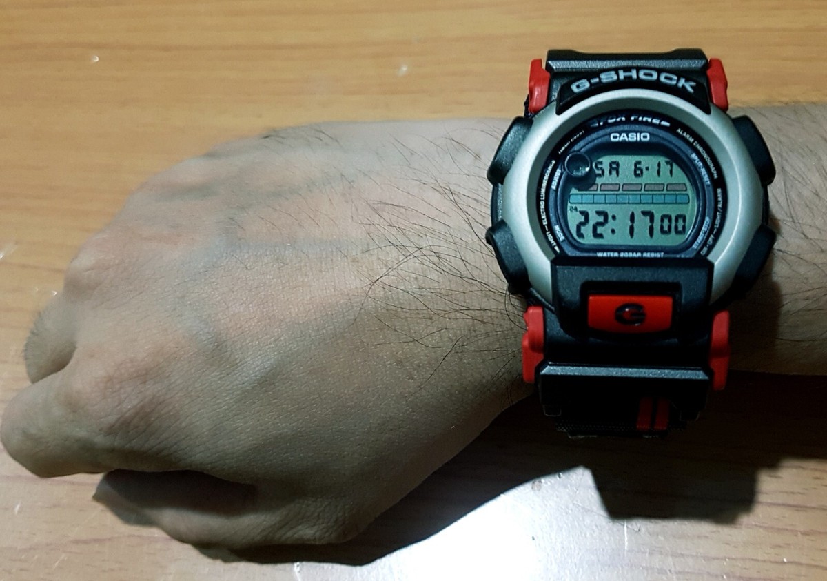 Vintage G-Shock DW-003 Black Red Phoenix Nylon Cloth Band Korea