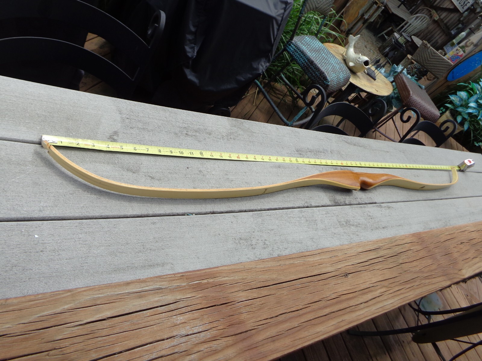 NICE VTG YORK CRESCENT 64" 34LB 28" RECURVE ARCHERY RH BOW (NO STRING