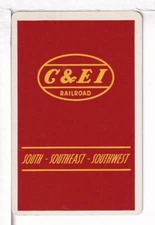Single Railroad Playing Card "Chicago & Eastern Ill, CEI-1a" Bollhagen, Stand