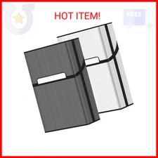 roygra Cigarette Case, Brushed Aluminum Magnetic 20 Capacity 2 Pack Gray+Silver