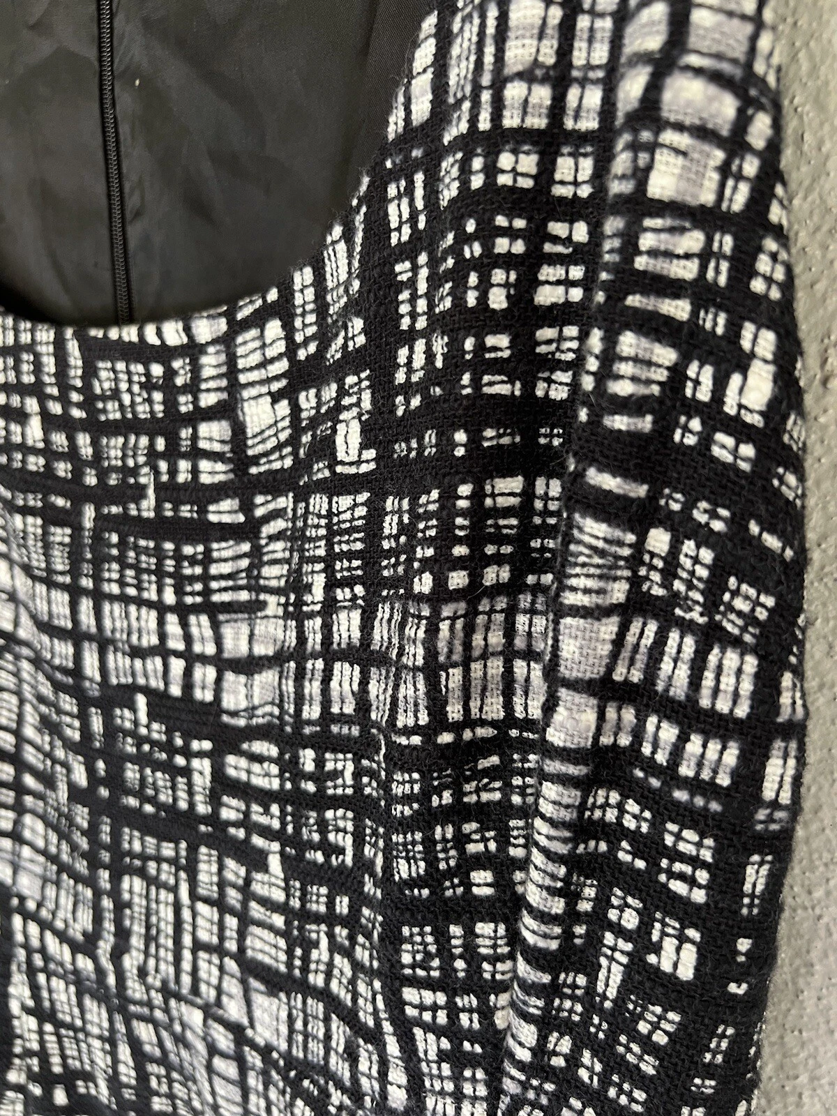 Abito MICHAEL KORS da donna nero bianco senza maniche sopra il ginocchio taglia 6