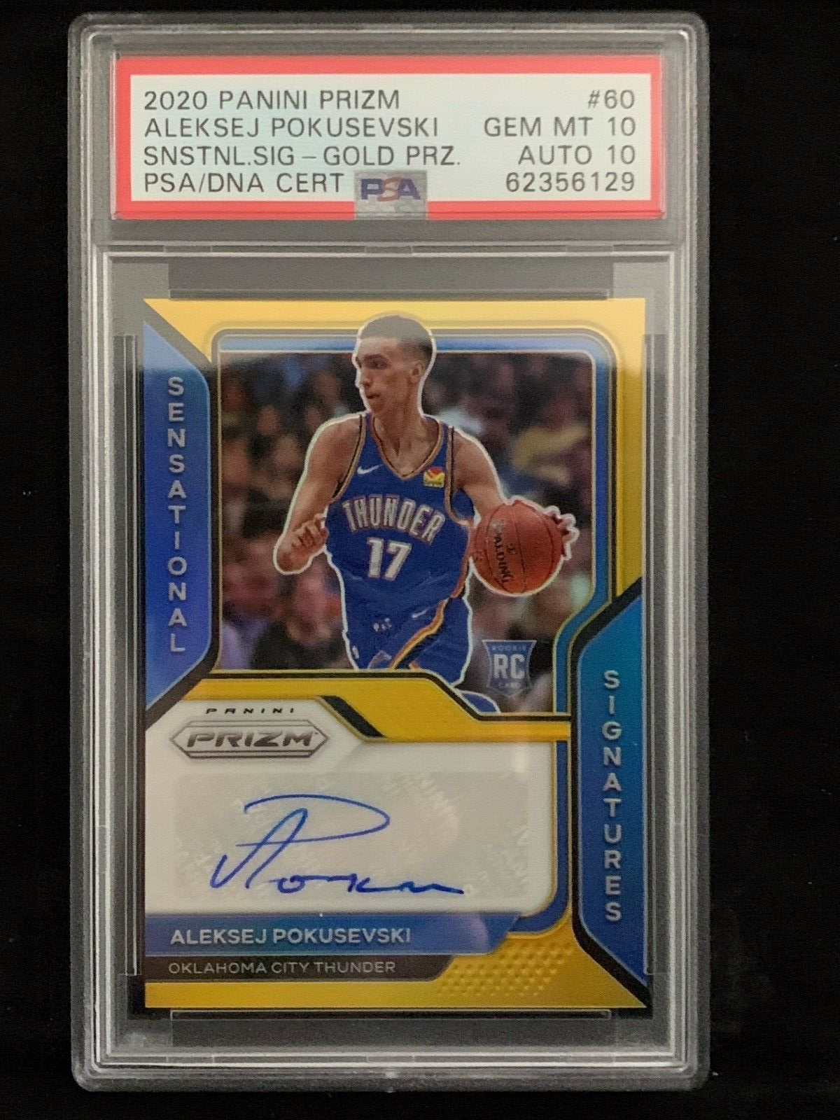 2020-21 Panini Prizm Aleksej Pokusevski Auto RP-APK & Base #264 RC OKC  Thunder