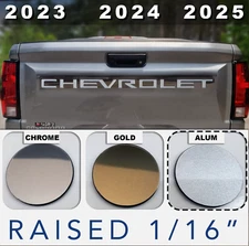 Silver Alum Raised Plastic Letters Inserts CHEVROLET COLORADO 2023-25 NOT VINYL