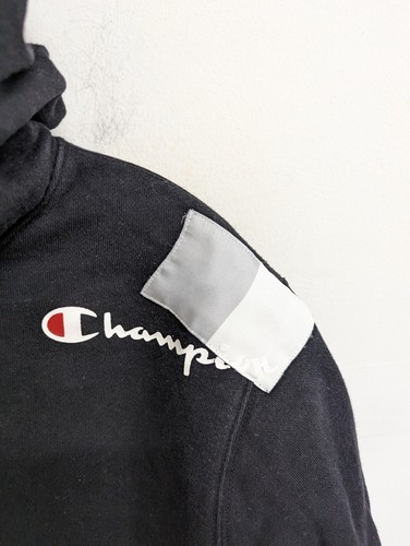 Champion 1919 Rare Men's Hoodie Pullover Thick Graphic Black Size Medium - Picture 3 of 7