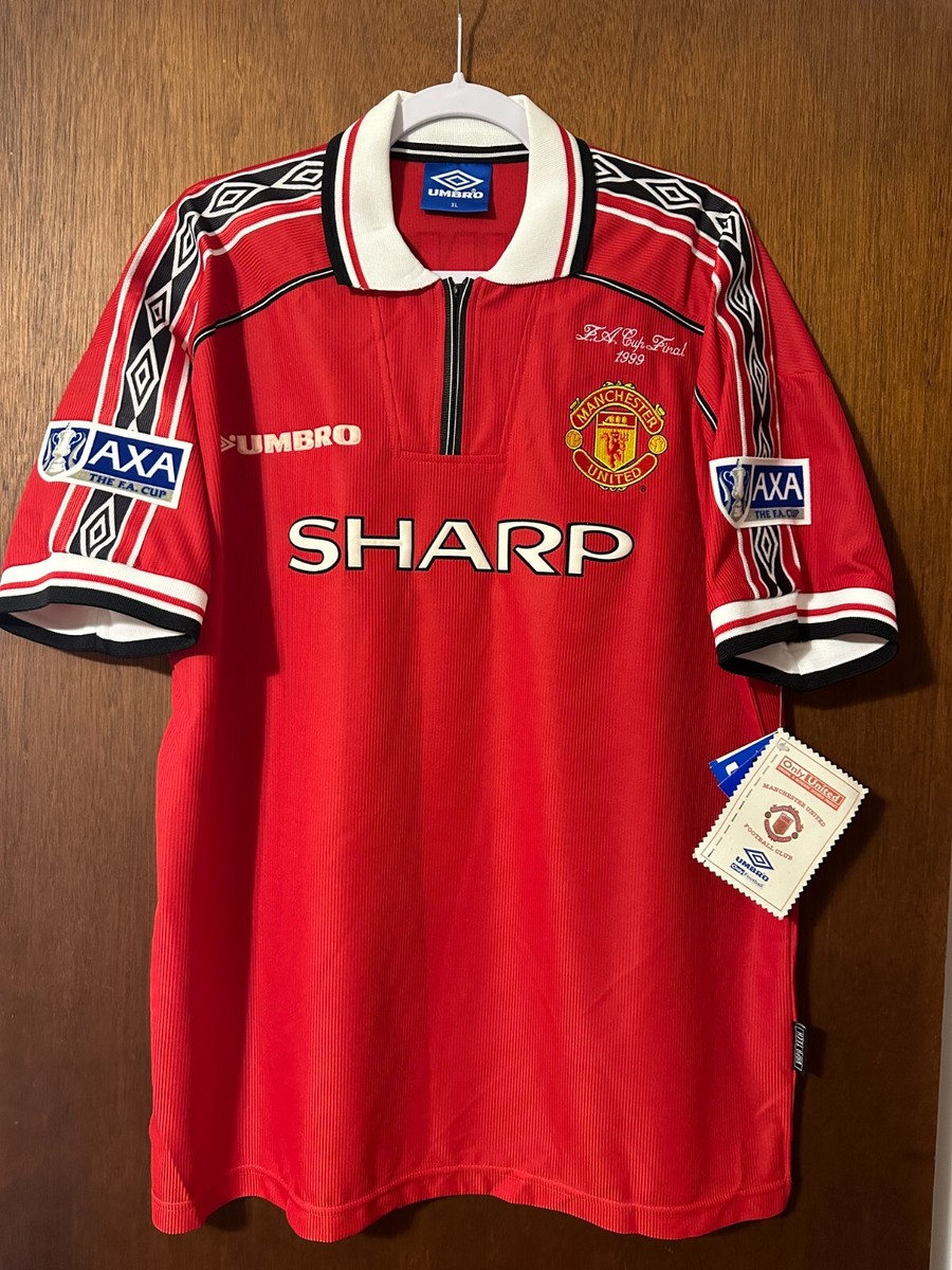 BNWT Manchester United 1998 1999 FA Cup Final Embroidery #20 BNWT Manchester United 1998 1999 FA Cup Final Embroidery #20