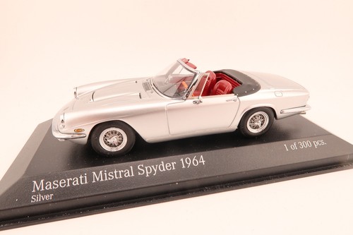 MINICHAMPS * MASERATI MISTRAL SPYDER * LIMITATO 300 * ARGENTO * 1:43 * IMBALLO ORIGINALE - Foto 4 di 6