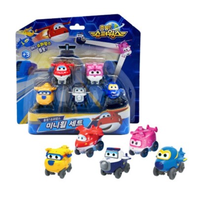 [Super Wings] Season 6 Mini Wheels Robot Mini Car Set 5ea - Korean Toy