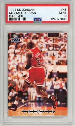 1994 -MICHAEL JORDAN- PSA 9 Upper Deck RARE AIR Bulls NBA Basketball Card #45