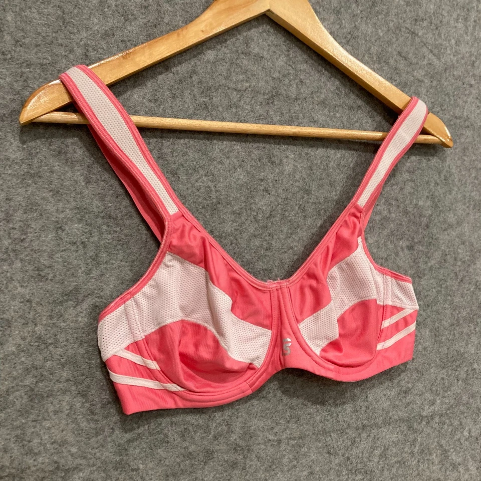 Sujetador deportivo Bendon para mujer talla 12C rosa malla con aros 17809 Foto 2 de 4