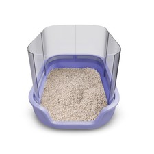 Cat Litter Box Pee Shields 4 Pcs  4 PCS 15 x 11.5 inches, Transparent