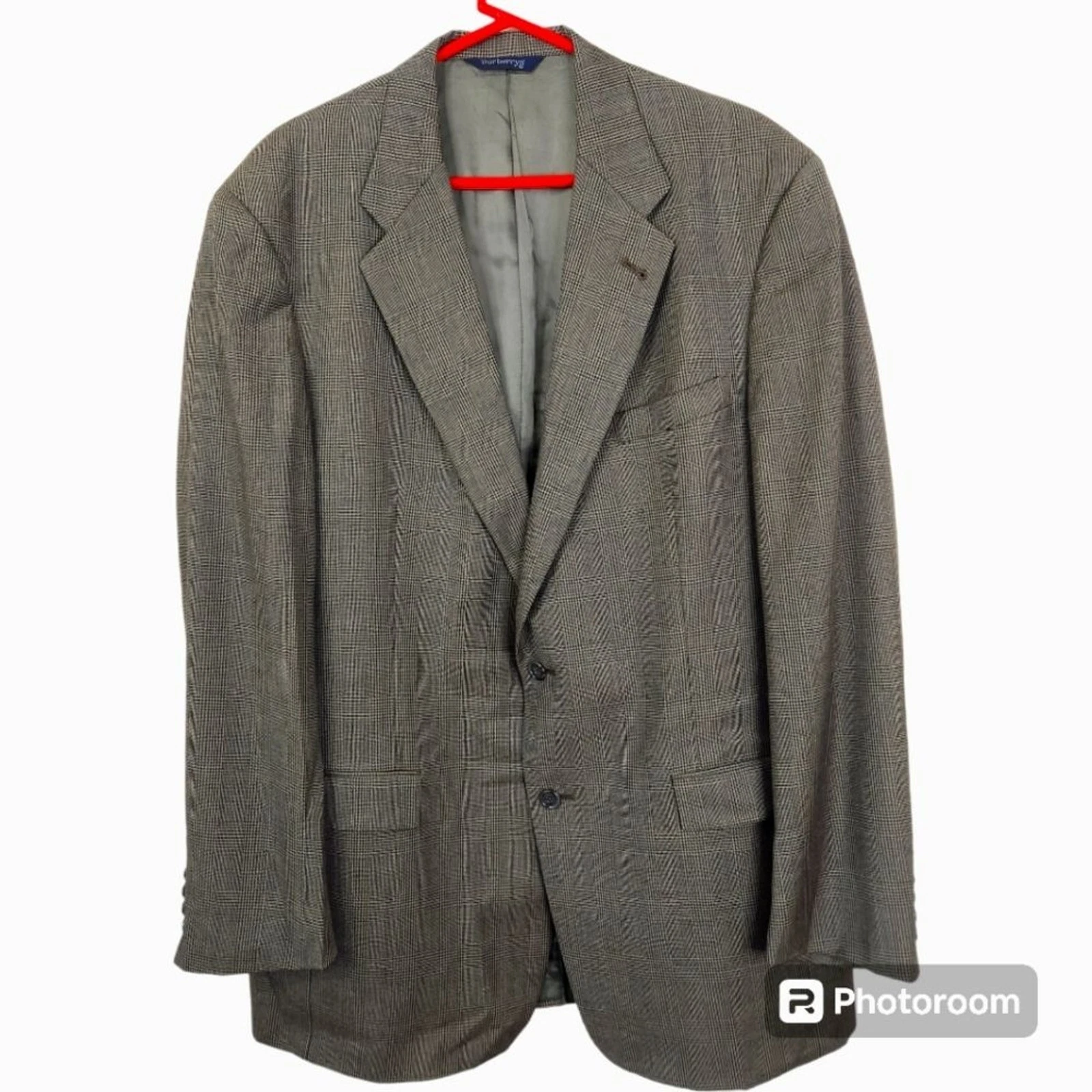 Blazer cappotto sportivo vintage Burberrys uomo lana 2 bottoni schiena ventilata taglia 44XL