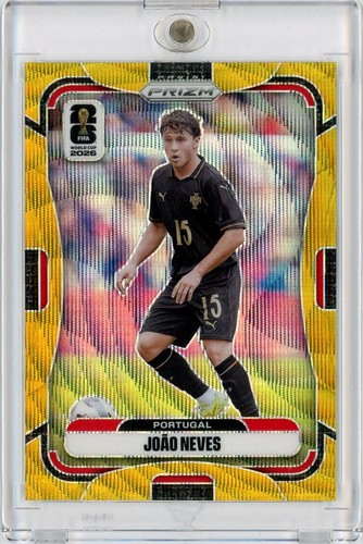 2026 Panini Prizm FIFA World Cup Joao Neves Gold Wave /10 Portugal #359 Soccer