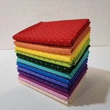 True Colors, Tiny Dots Bundle of 12 Different 1/2-yds. Prints, Total 6 Yards