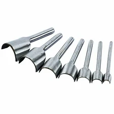 7pcs Half-Round Cutter Leather Belt End Punch for Crafting Strap Belt, Wallet