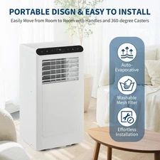 10000 BTU Portable AC with Remote 4-in-1 Air Conditioner Fan Dehumidifier 450 Sq
