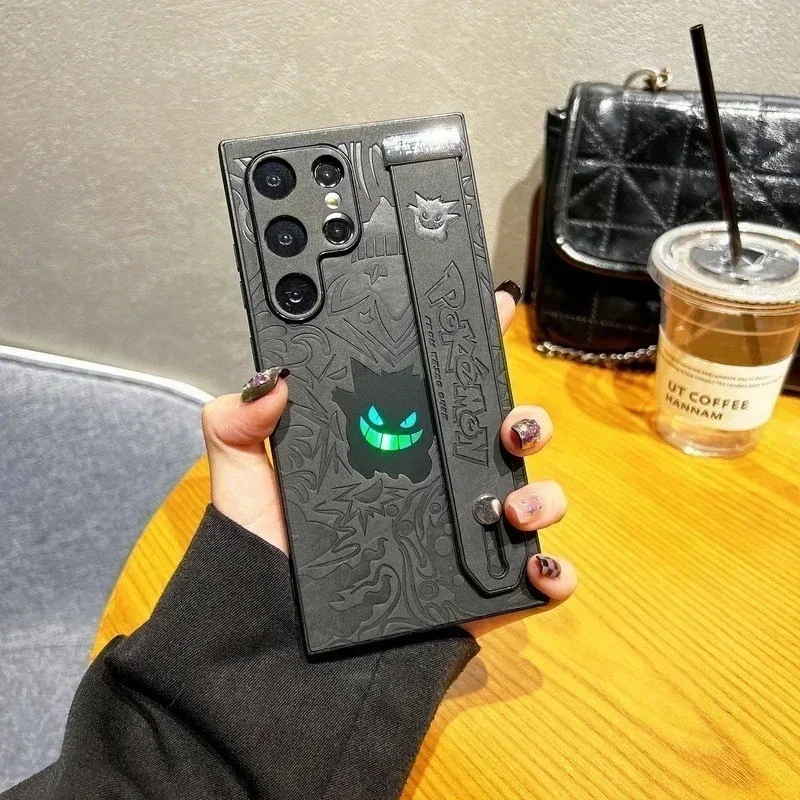 Funda de teléfono con correa de muñeca Pokémon Gengar para Samsung Galaxy S 25 24 23 Ultra Foto 4 de 4