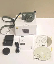 Nikon 1 S1 10.1 MP HD Digital Camera with 11-27.5mm VR 1 NIKKOR Lens - Khaki