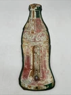 Vintage Coca Cola Bottle Thermometer Metal Tin Great Rustic Patina 17”