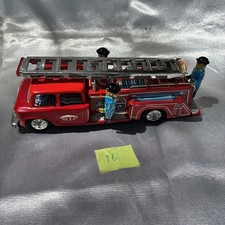 Vintage Fire Truck MF 718 Friction With Siren. Original Box