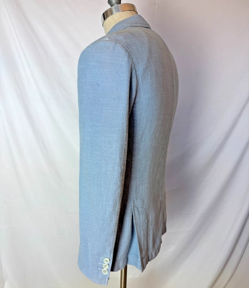 Blazer The Gigi Doble Pecho ZIGGY Algodón Lino 8 Botones IT 48 US 38 Abrigo Guisante Foto 4 de 4