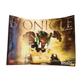 Vintage LEGO BIONICLE Pahrak Brown Green 8560 Set with Canister Complete Set