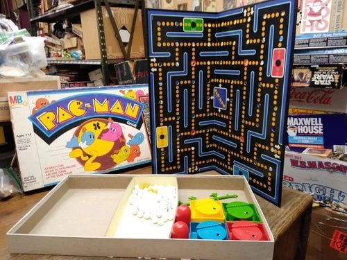 Vtg 1980 Milton Bradley Pac Man Board Game with All Pieces Instructions and Box!