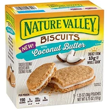 Nature Valley Biscuits, Coconut Butter, Coconut Filling, 5 Pouches, 6.75 oz