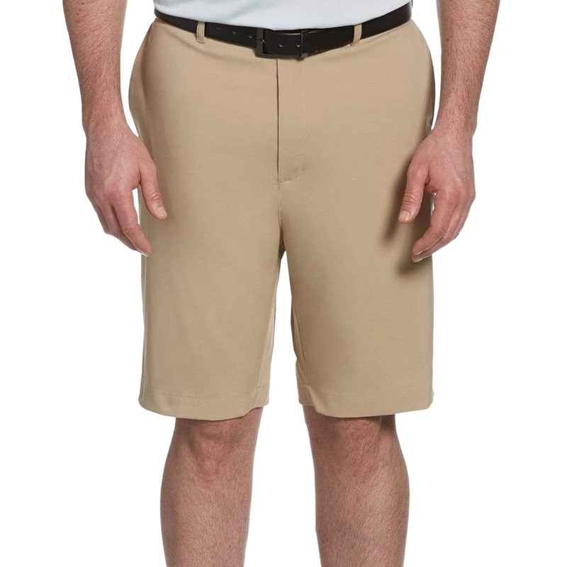 Callaway Shorts Mens 34 Khaki Opti Dri Stretch Golf 8" Inseam UPF 50 Performance