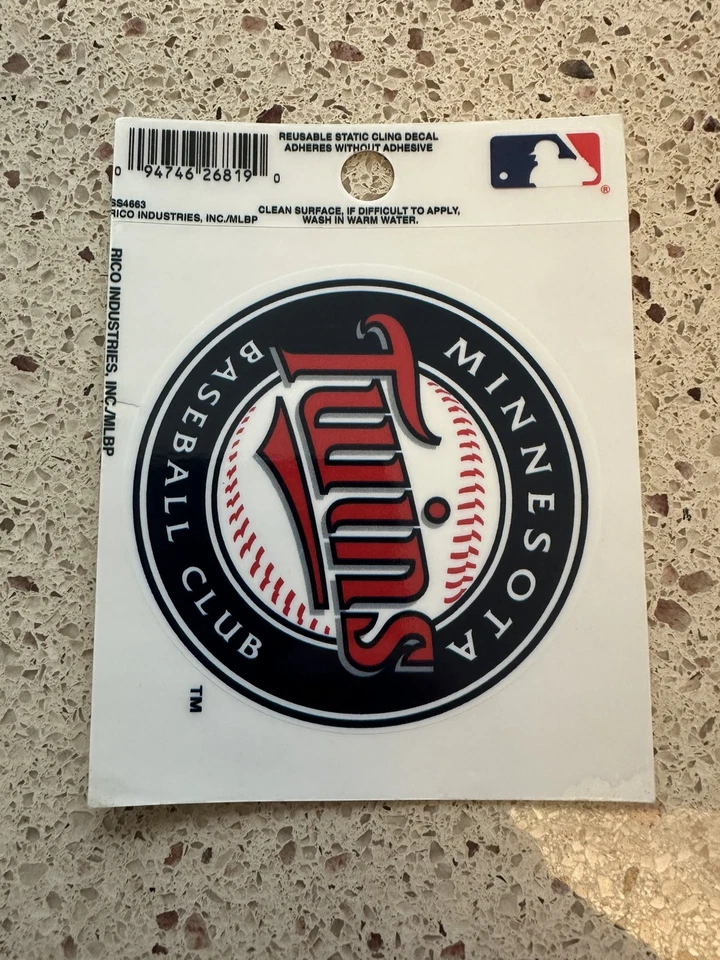 New Minnesota Twins 4"x4" Static Cling Car Decal Auto Sticker Emblem - Image 2 of 2