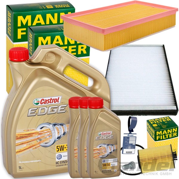 Mann Filterset+Castrol LL 5W30 2.0 TDI FüR VW T6 Multivan BUS Transporter-image