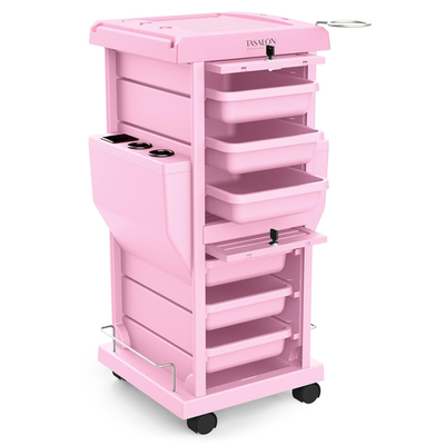 #ad Professional Salon Trolley Cart Lockable 6 Trays amp; 2 Holders Space Saving Mobi $235.99