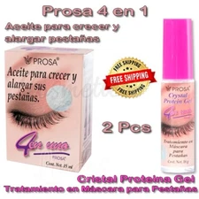 Prosa 4 en 1 Oil For Eyelash Growth & Crystal Protein Gel Treatment for Eyelash