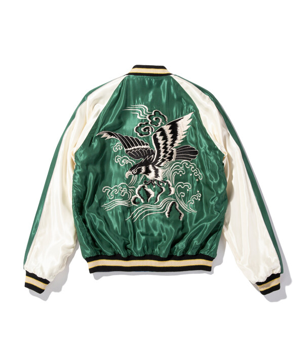 Mid 1950s Style Acetate Souvenir Jacket “DRAGON” × “BLACK EAGLE” / 5 Sizes