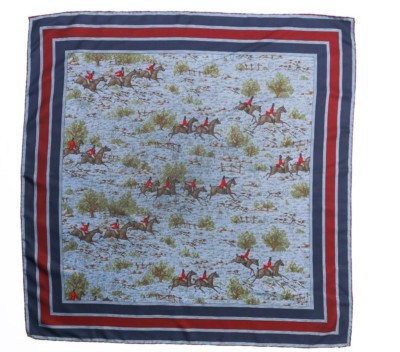 Foulard Ascot Authentique En Soie 100% - Fait Main En Italie - Vintage Multicolore - Occasion Bon état