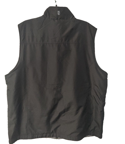 IZOD Jacket Men's Gray Black Fleece Lined Reversible Vest Gorpcore Outdoor XL - Picture 7 of 14