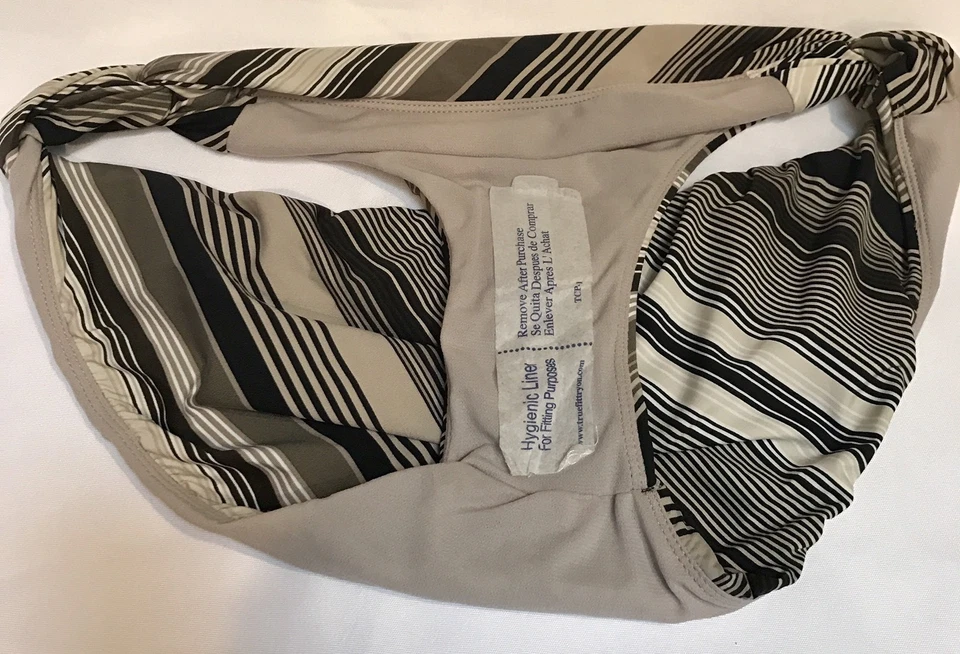 NUEVO Traje de baño grande Perry Ellis para mujer pantalones de bikini diagonales a rayas Foto 4 de 4