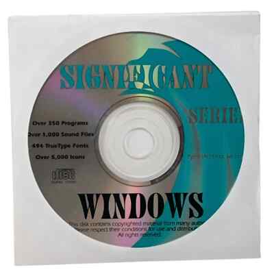 Vintage Software Significant Series Windows Featuring Programs Sound Files Fonts