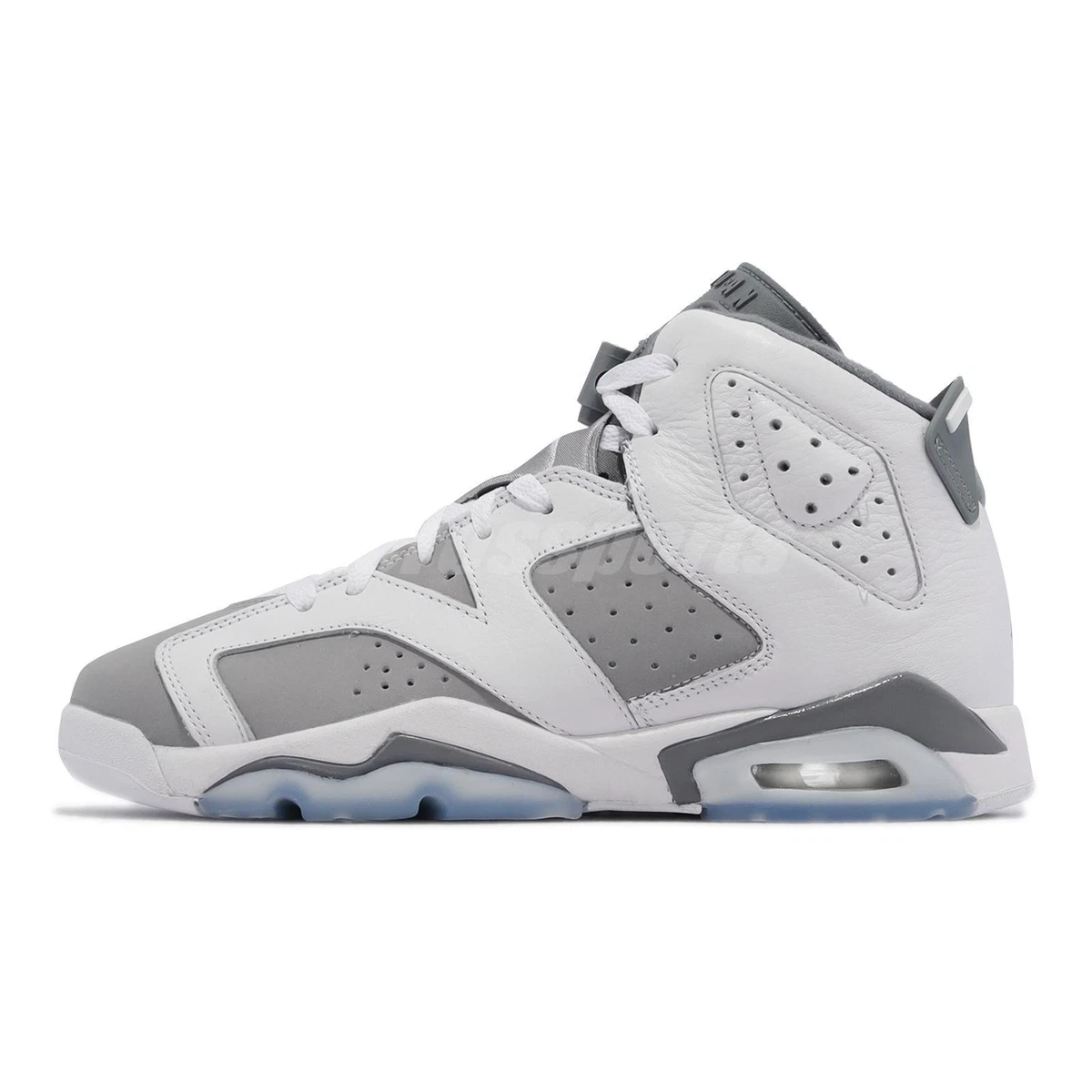Nike Air Jordan 6 Retro GS Cool Grey White Kids Women AJ6 Casual 384665-100