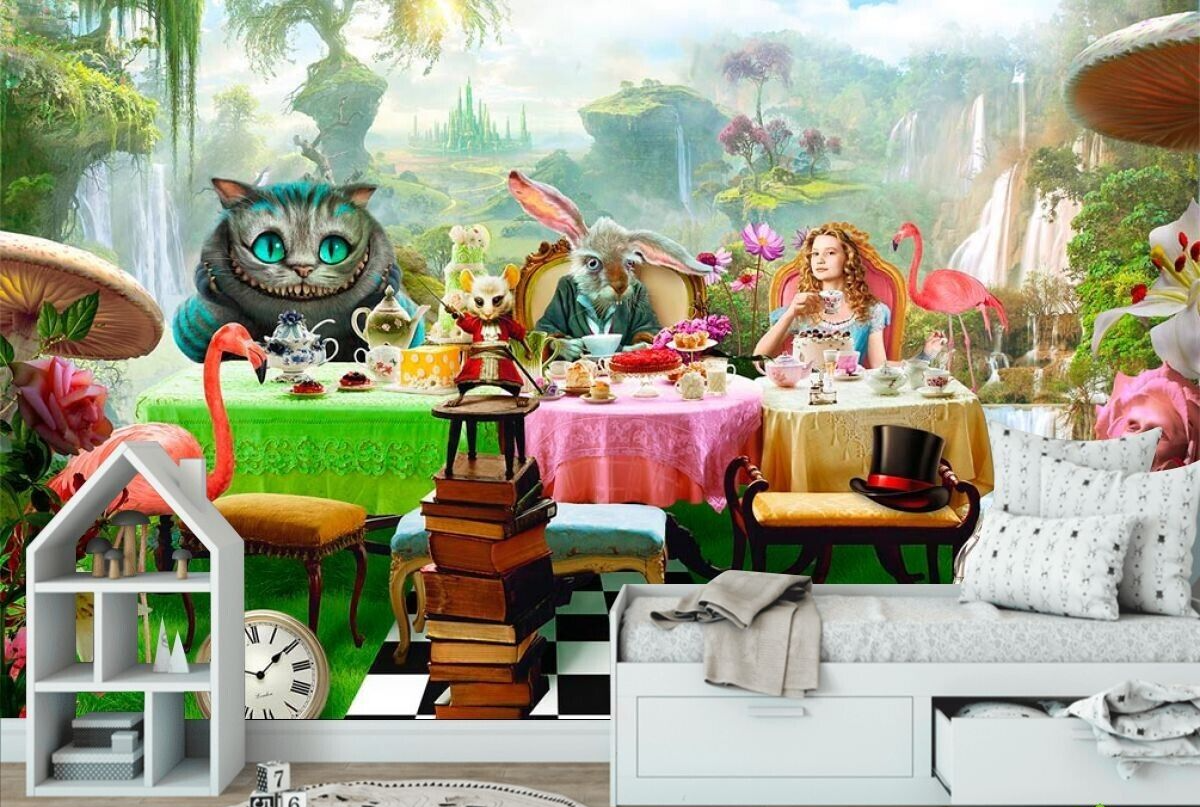 Alice in Wonderland Magic World Kids Photo Wallpaper Nursery Large