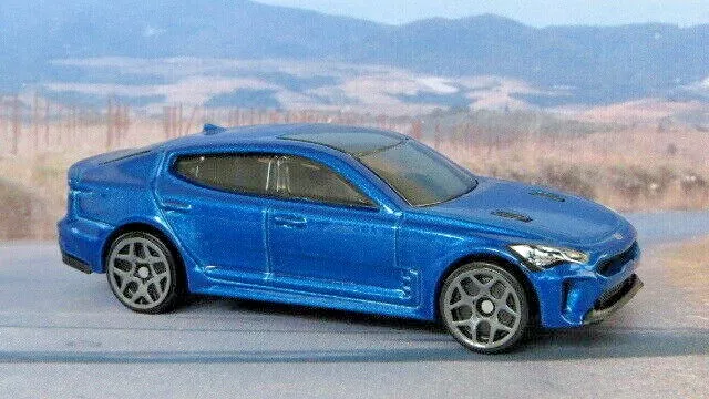 2019 KIA STINGER GT 1 64 Blue Hot Wheels MIP Passenger Diecast Car Sealed