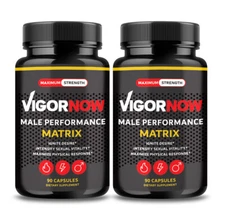 VIGORNOW MALE ENHANCEMENT 2 BOTTLES 180 SEXUAL CAPSULES MAX LIBIDO & DRIVE