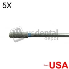 5X LOT of BESQUAL HP Diamond Coated Bur - DC14 - Small Cylinder - #311-01 102178