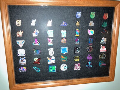 Vintage 45 Kentucky Derby Pins 1976-2020 Framed